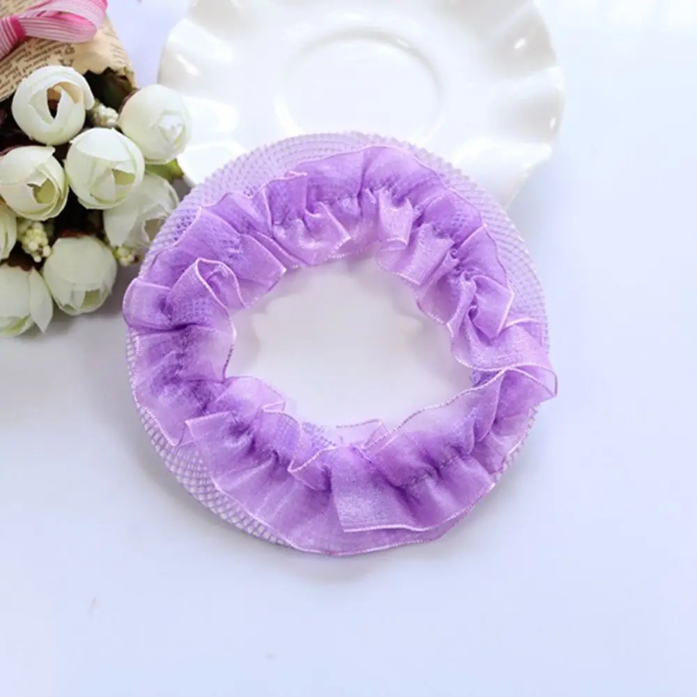 Cute Girls/' Flower Bun Hair Nets for Dancersr Kids/' Hair Accessories Dancewear