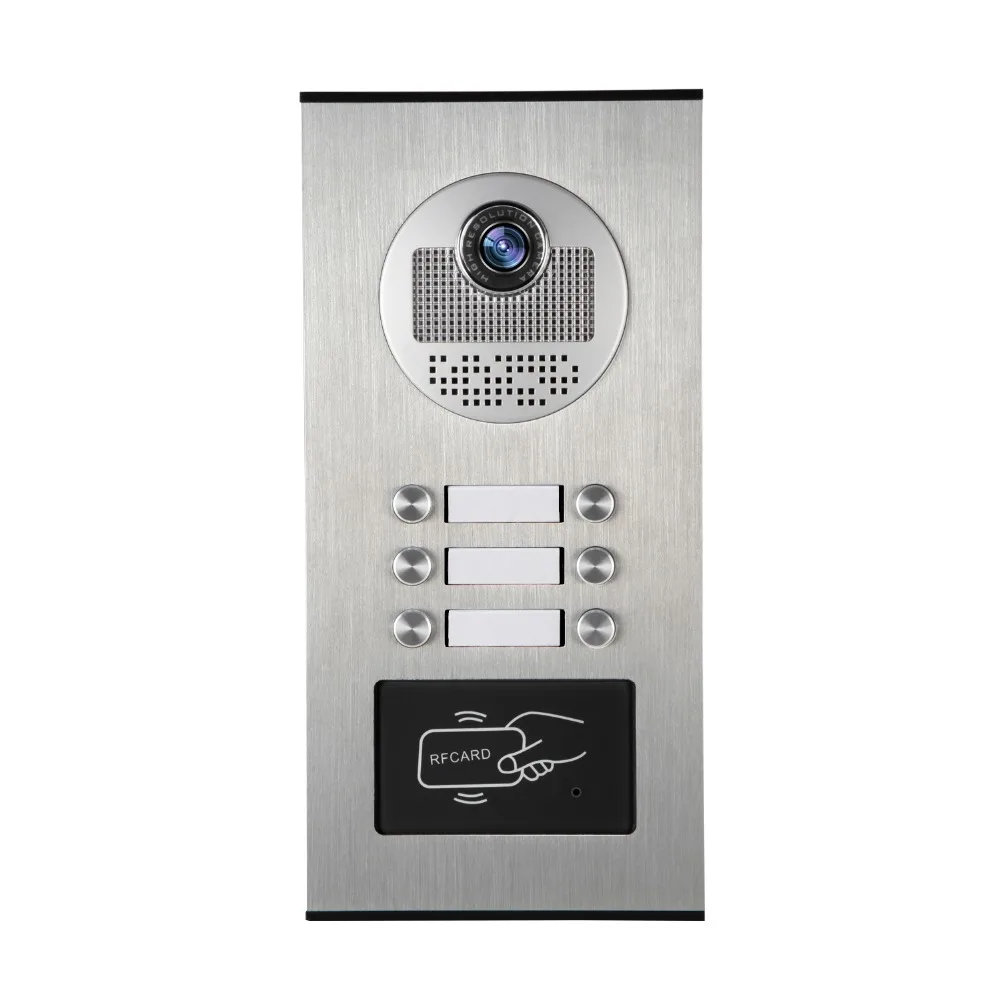 Yobang безопасности 6 единиц квартира/без каблука Rfid видео домофоны электронный дверной с камера дома телефон дверные звонки системы