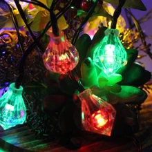 6 м 30 светодиодов Батарея действовали led diamond string огни Водонепроницаемый Рождество гирляндой Свадебная вечеринка Сад Праздничное оформление