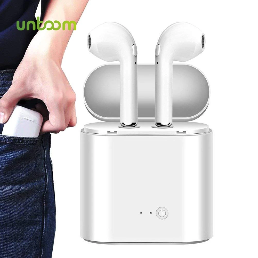 

Untoom Mini Wireless Bluetooth Earphone Sport Wireless Earbuds with Charging Box Mic Running In-Ear Headset for All Smart Phone