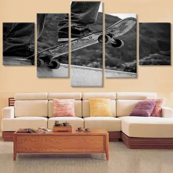 

5 Pieces Skateboard Landscape Wall Pictures For Living Room Hd Printing Canvas Wall Art Canvas Painting dropshipping canvas