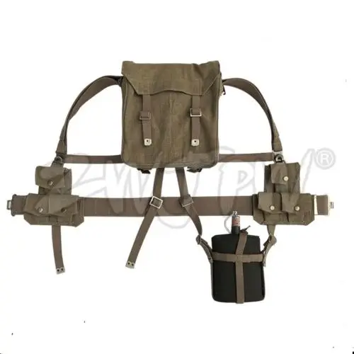 

WW2 BRITISH ARMY PATTERN 37 EQUIPMENT COMBINATION WITH BAG & STRAP &BELT CANTEEN MILITARY SOLDIER COMBINATION