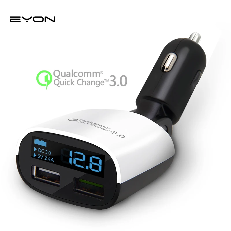 Eyon Quick Charge 3.0 2 Порты и разъёмы Поддержка QC3.0 USB Автомобильное Зарядное устройство