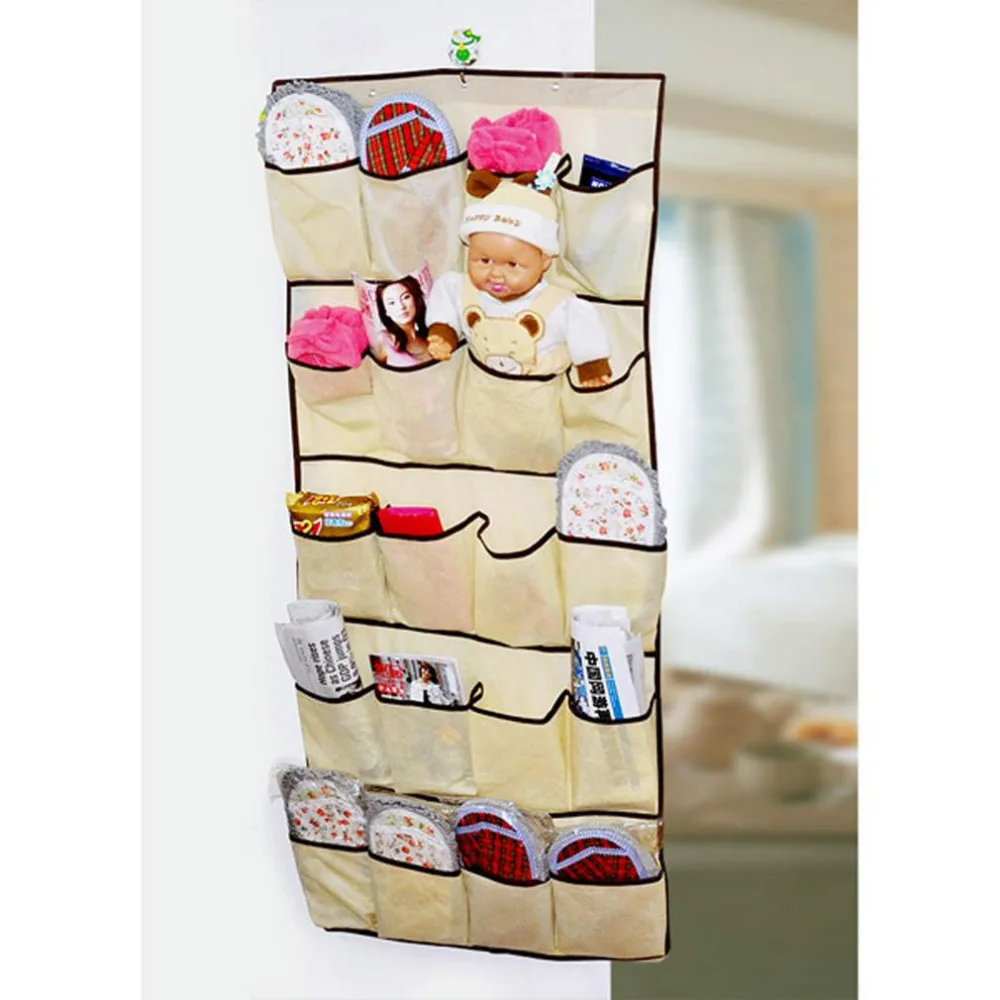 1Pc New Durable Space Over Door Cloth Shoe 20 Pockets Organizer Hanging