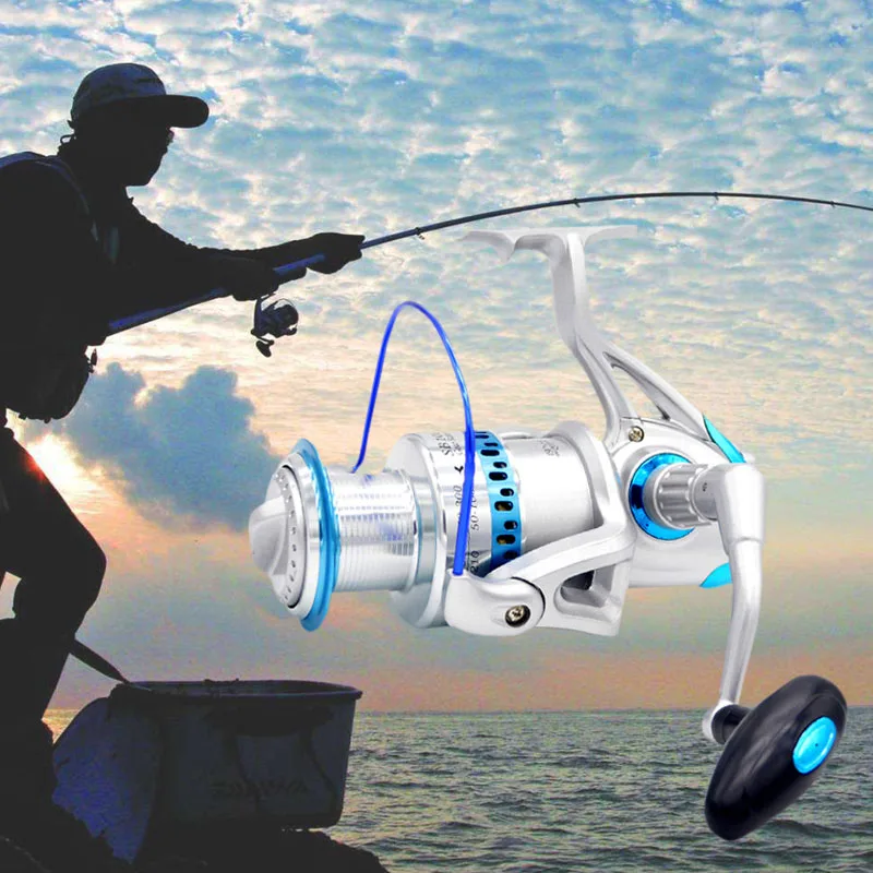 

Spinning Sea Fishing Reel Metal 9+1 BB Ball Bearing High Speed Wheel Fish Tools SB8000-11000 ALS88