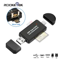 Rocketek USB 2,0 multi устройство чтения карт памяти OTG Тип c android адаптер кардридер для micro SD/TF microsd читателей ноутбук