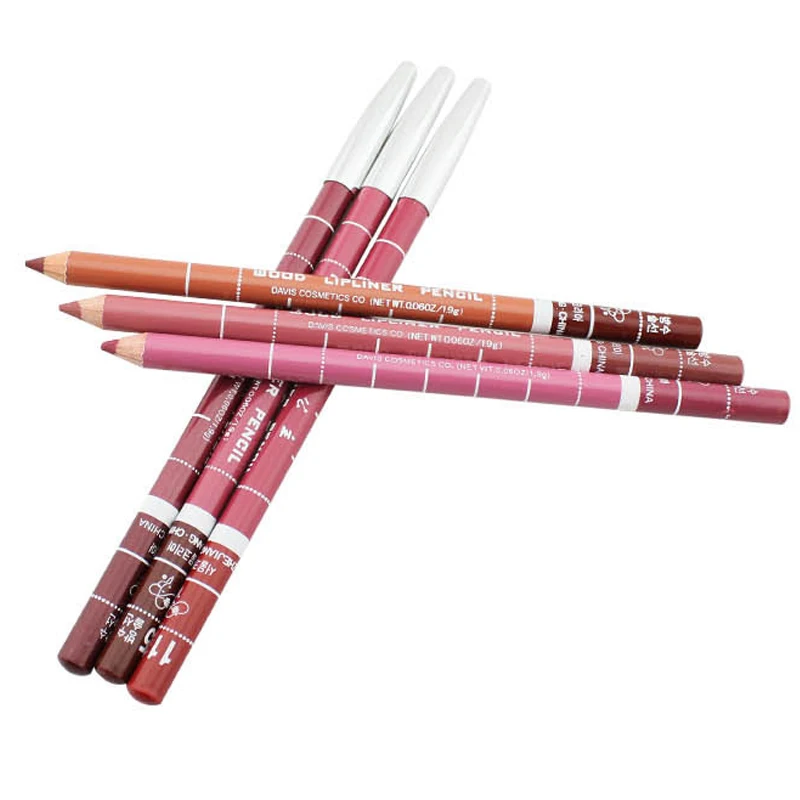 Imported Korea Lipliner pencil Plastic Lip Liner Pencil With Brush 15CM