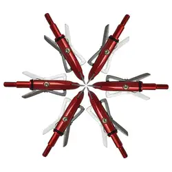 100 зерна Охота красный Broadheads стрельба из лука стрелы арбалет стрел 6 шт./лот