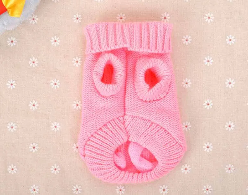 2016 Designer Pet Clothes Turtleneck Small Dog Sweater Winter Apparel for Chihuahua Pure Color Classic Pet Cat Dog Costume Wholesale8