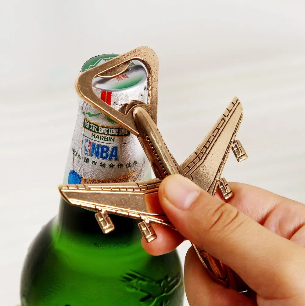 

New style Wholesale 50pcs Destination Wedding Favors Antique Airplane Wine Bottle Opener Plane Design Beer Openers