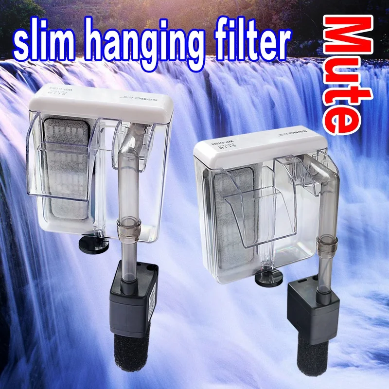 

SOBO Fish Tank Ultra-thin Mute Small Waterfall Filter 3-in-1 Aquarium Wall Hanging External Filter Cultivate Bacteria Oxygenate
