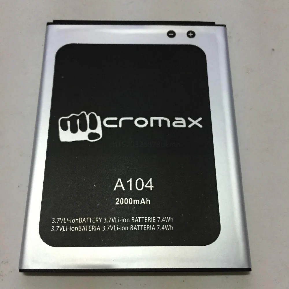 2000mAh A104 Battery For Micromax A104 Li ion Cell phone Replacement