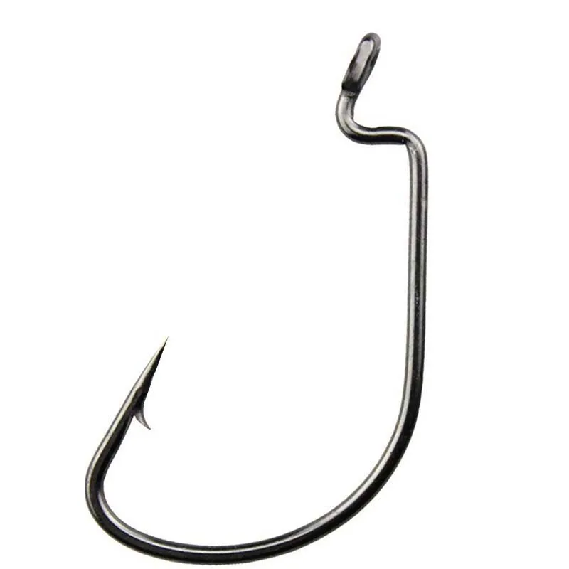 Fishing Hooks 50pcs/lot High-carbon Steel 2# 4# 6# 8# Crank Lure Worm Soft Bait 