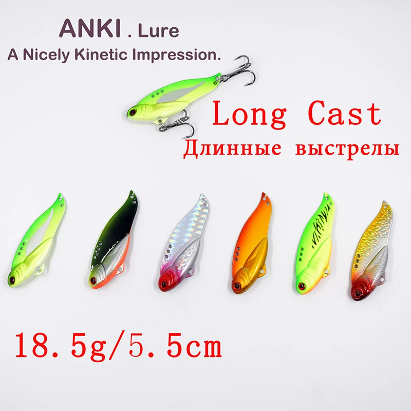 

ANKI blade bait for silver buddy 18.5g 5.5cm VIBRATION minnow crank Wobblers Fishing lure Bait with additional hole for spoon