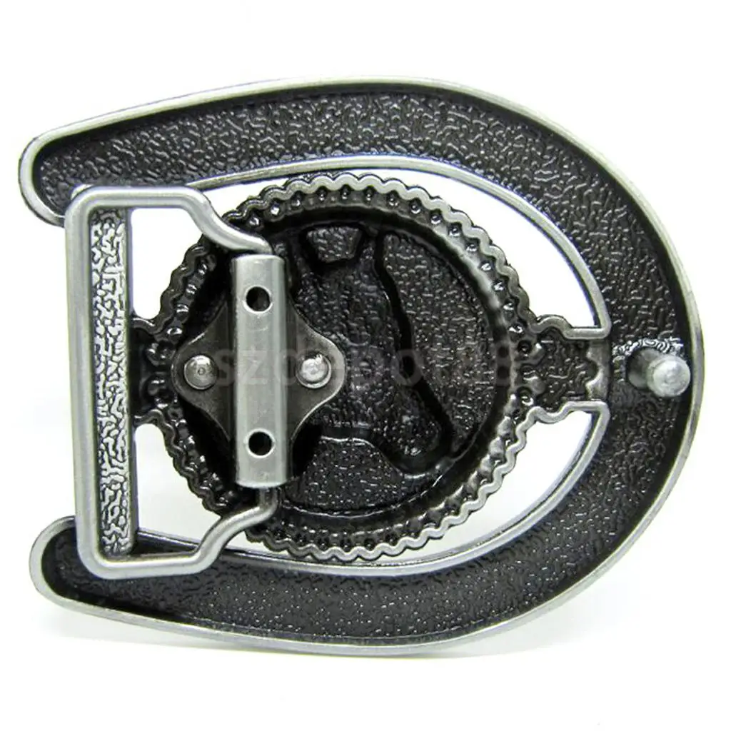 3D Cool Horseshoe Horse Head Belts Buckles Mens Horse Shoe Buckle Metal Animal Vintage Western Cowboy