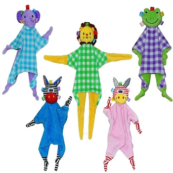 

5 Style Newborn Baby Appease Towel Grasping Soft Comforting Doll Infant Toys Baby Hand Towel Rattle Toys