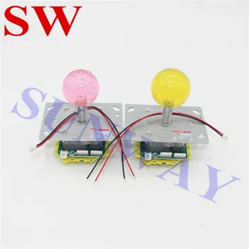 

2PCS/lot Colorful LED Glitter Lighted Illuminated HS Joystick Arcade Stick Beautiful 5 color flashing joystick