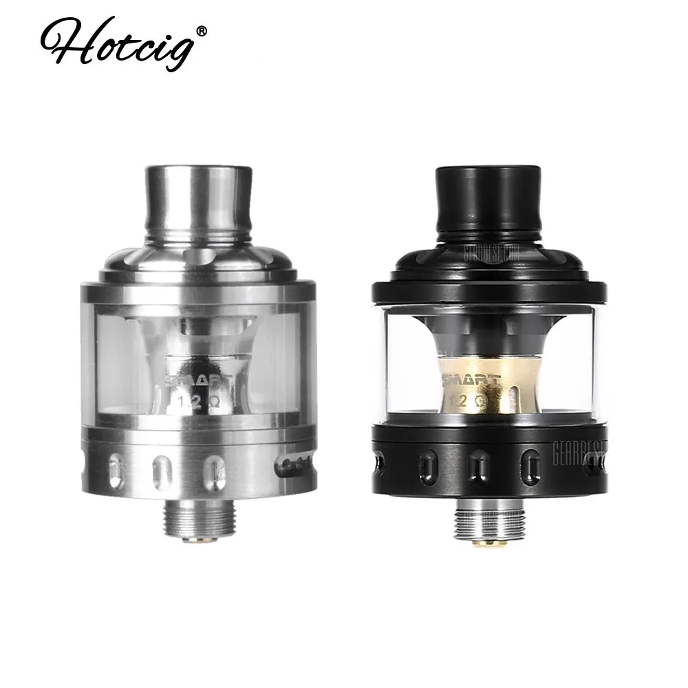 

Original Hotcig SMART Tank 22mm Diameter with 2ml Capacity & 1.2ohm/1.8ohm Coil Head & Top Refill Design Ecig Vape Atomizer Tank