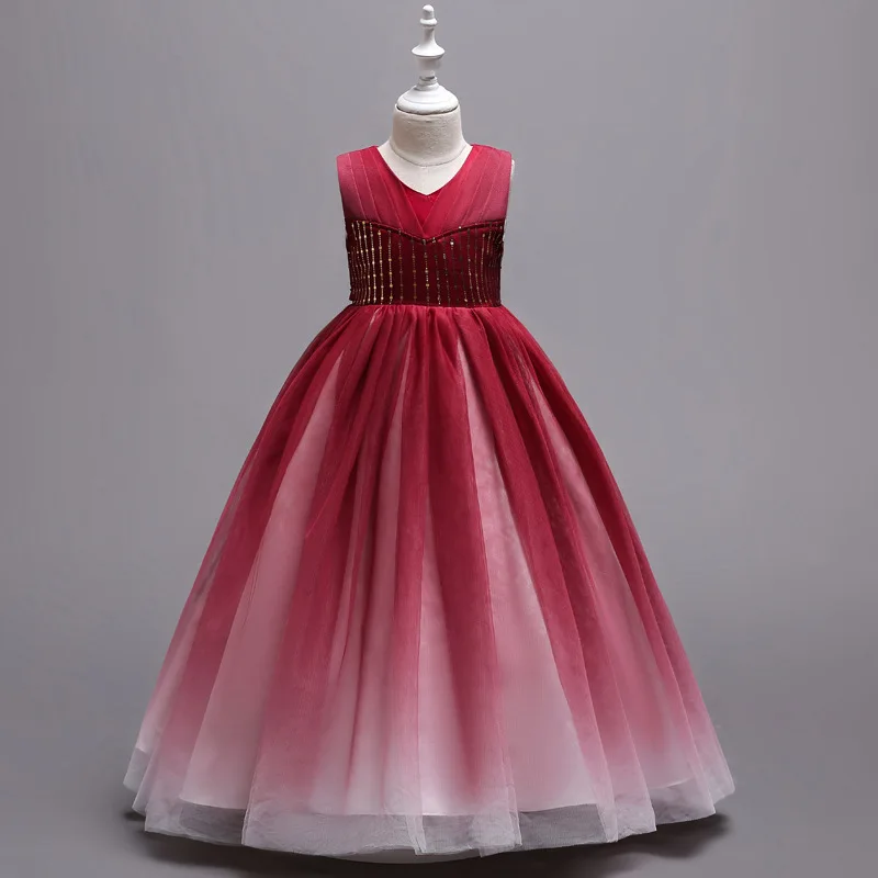 Свадебное платье для девочек вечерние платья принцессы с жемчугом для девочек на день рождения vestidos de fiesta