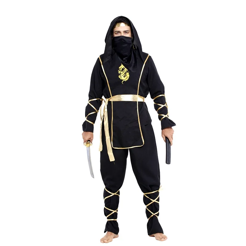

Japanese warrior ninja costume Men Halloween Naruto Cosplay Carnival Purim Stage performance Masquerade Nightclub Party dress
