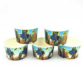 

50PCS/LOTBATMAN ICE CREAM CUPS KIDS BIRTHDAY PARTY WEDDING PARTY SUPPLIES BATMAN HAPPY BIRTHDAY PARTY ICE CREAM BOWELS