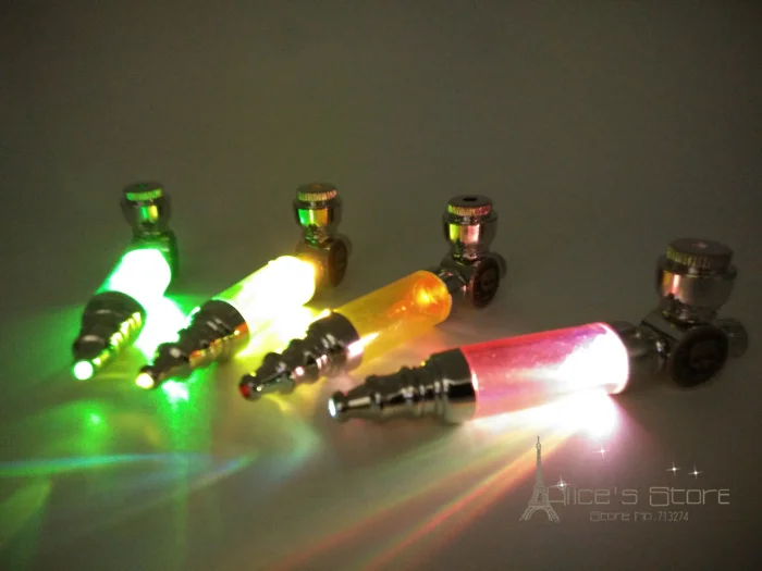 Fashion Flash Led light Metal Smoking Herb Pipe Portable Tobacco Pipes