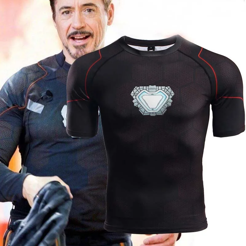 Avengers 4 Endgame Iron Man 3D Printed T-shirt Tony Stark Short Sleeve Tee Tops