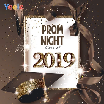 

Yeele Summe Prom Night Golden Rim Bright Ribbon Backgrounds Customized Photographic Backdrops for Photo Studio