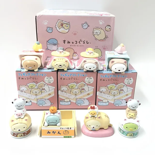 Cute 8pieces /set Japanese Animation sumikko figures Toy 6cm San X