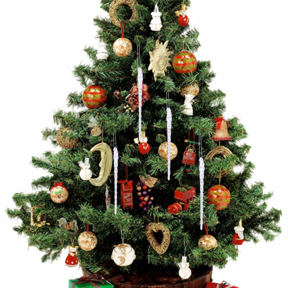 Set Of 4Pcs Xmas Clear Glass Ornaments Christmas Tree Decoration 5.5 Inch (2)