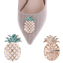 1 шт. модная форма ананаса, украшение для обуви, искусственная кожа, повседневное тапки, зажимы, декоративные аксессуары, свадебная обувь с пряжкой