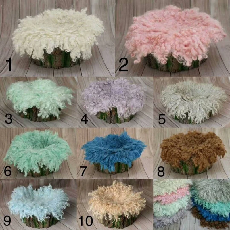 Wool curly felted blanket