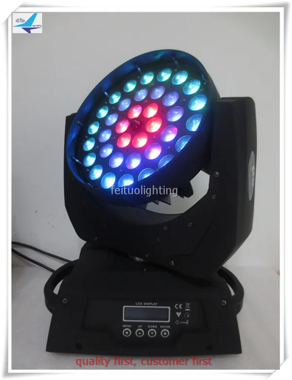 2 шт./лот led перемещение головы мыть 360 w зум 36x10 мыть moving head зум с кейс