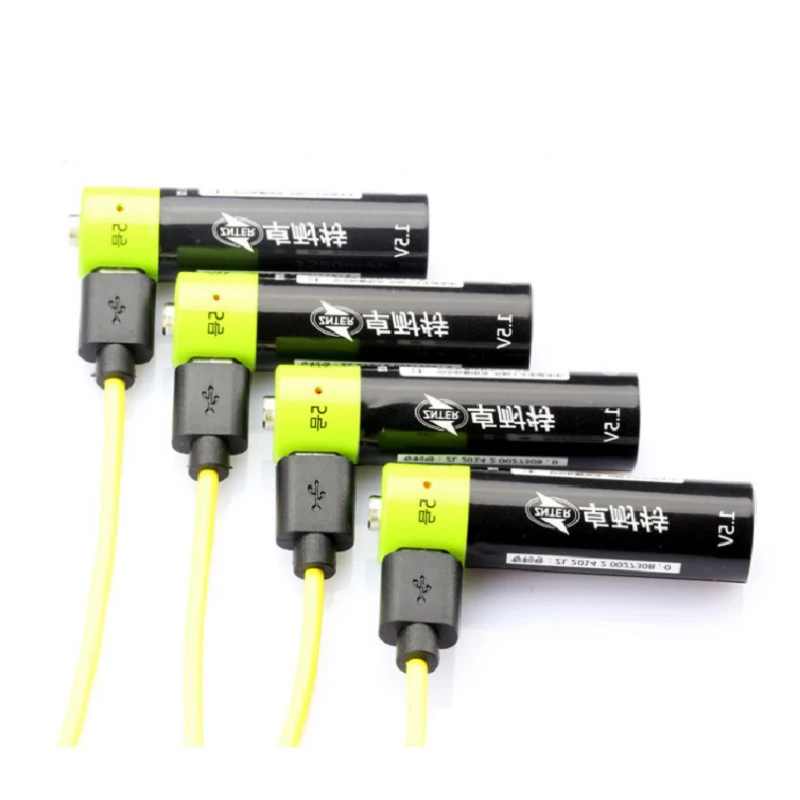 ZNTER 1 5 V 1250MAH AA перезаряжаемая батарея 2A usb зарядка от Micro USB кабель литиевая Прямая