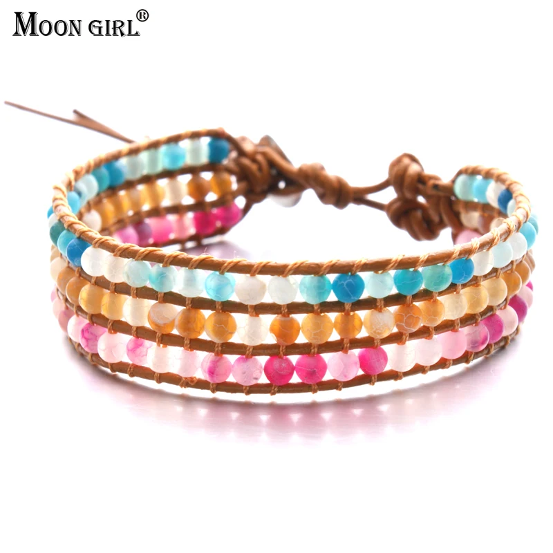 MOON GIRL New Design Bracelet High End Mix Natural Stones Strands