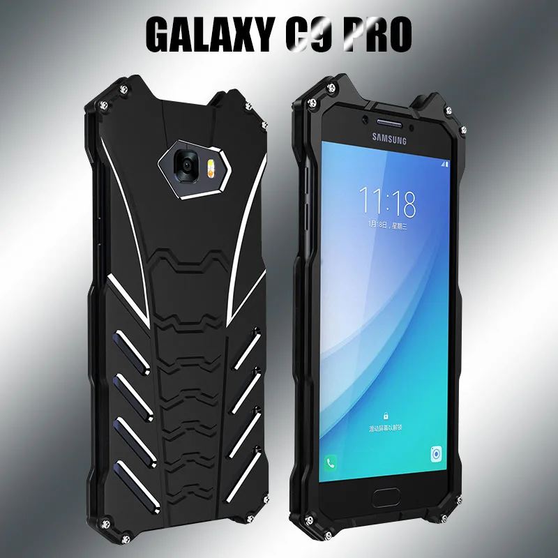 Роскошный металлический защитный чехол R-Just Batman для Samsung Galaxy S8 S7 S6 edge plus NOTE 5 FE C5 C7 C9 Pro, алюминиевый чехол