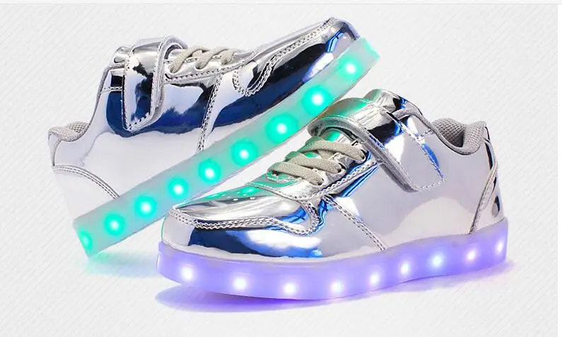 Кроссовки Детские с подсветкой 8 цветов Размеры 25 35|led children shoes|sneakers boyschildren shoe size |