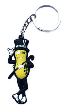 

20pcs/Lot mr helmet pubg peanut pvc plastic calenda keychains key chain key-rings gifts men key charms for bags husband boys