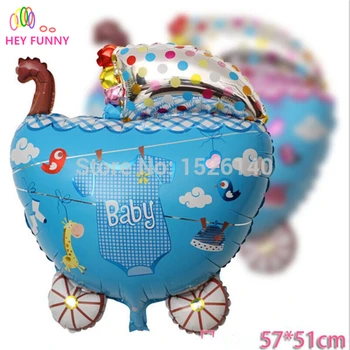 

50pcs baby stroller balloons 57*51cm foil printed balloons for children gift children toys birthday party decoration celebration