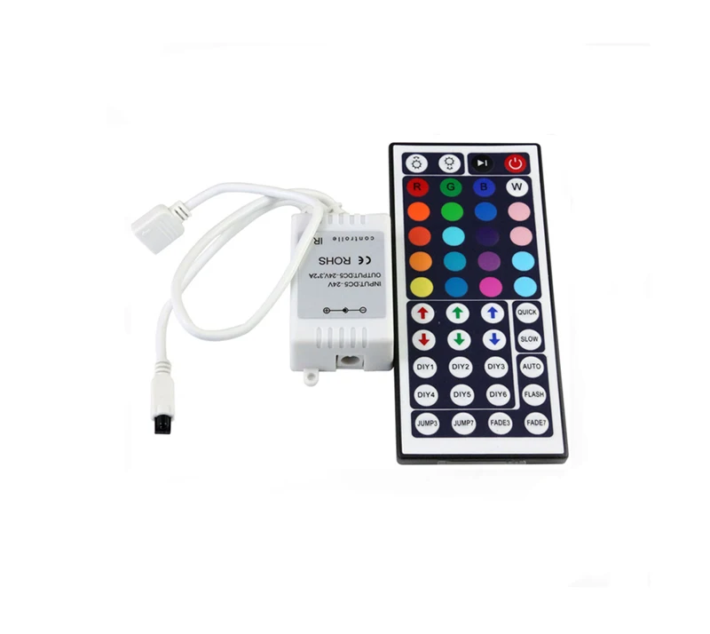 12V/24V DC 44-Key IR Remote Controller For RGB LED Strip Lights - 12A, Dimmable 11 thumbnail image