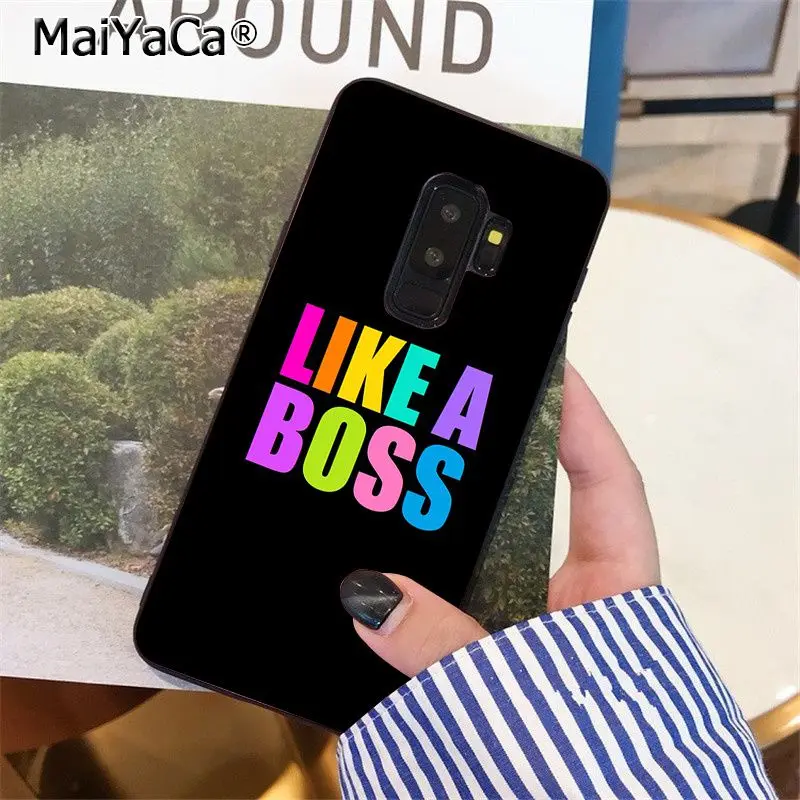 Мягкий чехол для телефона MaiYaCa Girl Boss Like A Boss из ТПУ для samsung S9 S9 plus S5 S6 S6edge S6plus S7 S7edge S8 S8plus