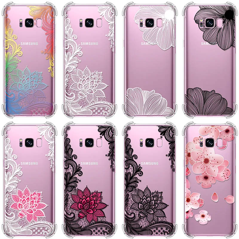 

Airbag Anti-knock Cases For Samsung Galaxy J5 2017 J4 J6 J8 2018 J7 J3 2015 2016 2017 J2 Prime Flower Case For Samsung Note 8 9