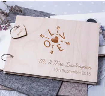 

Custom Engraved Wooden Wedding Guestbook