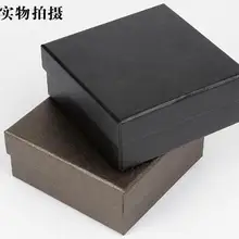 Новое поступление, коробка для серых украшений, без логотипа, обычная дсп, подарочная упаковка, коробка 10 шт./партия