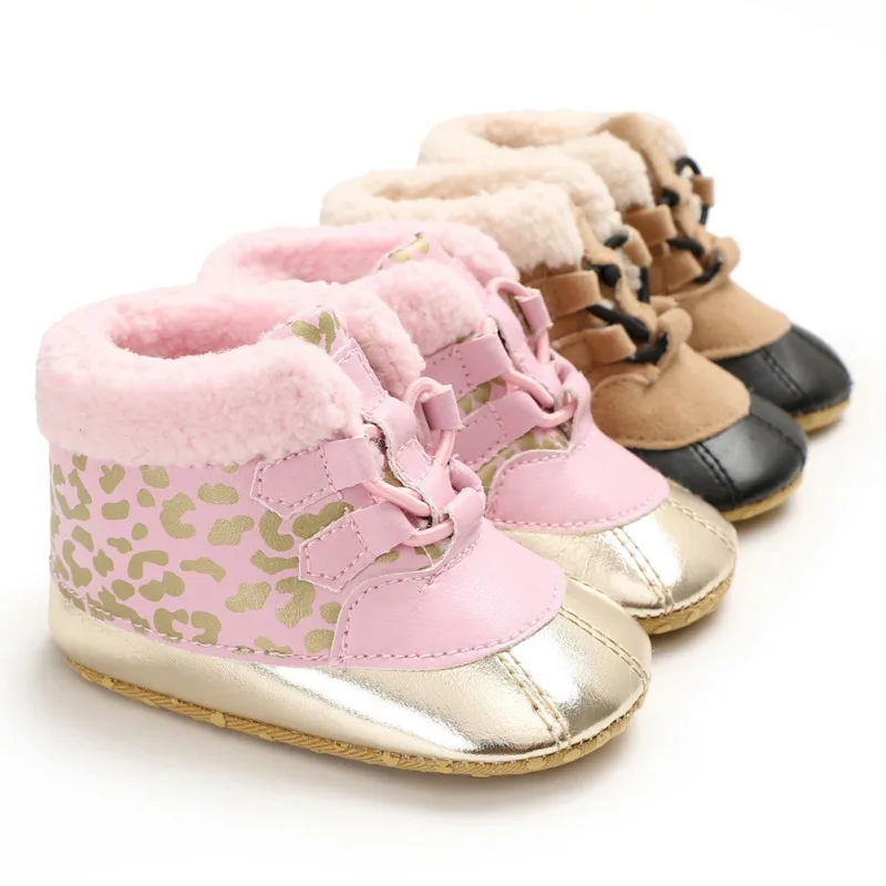 

Winter Soft Plush Baby Warm Booties Infant Anti Slip Snow Boots super Warm Cute ball Baby Girl Boy Boots soft sole