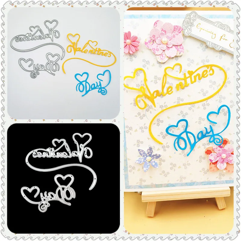 

2019 DIY New Layered Metal Cutting Dies and Scrapbooking For Paper Making Valentine's Day Embossing Frame Card Craft Die Set