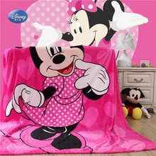 Мягкое фланелевое одеяло для девочек с изображением Диснея, розового цвета, Минни, Микки Мауса, детский диван на кровать, 150X200 см, детский подарок