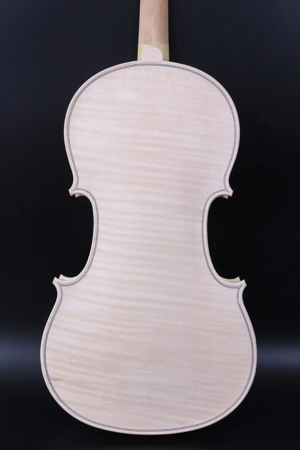

4/4 Unfinished Violin Full Size White Violin Tiger Flame maple Spruce wood Hand made One piece wood