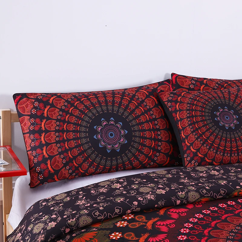 Mandala Floral Bedding Set 3Pcs Boho Bohemian Single Double Queen AU SIZE