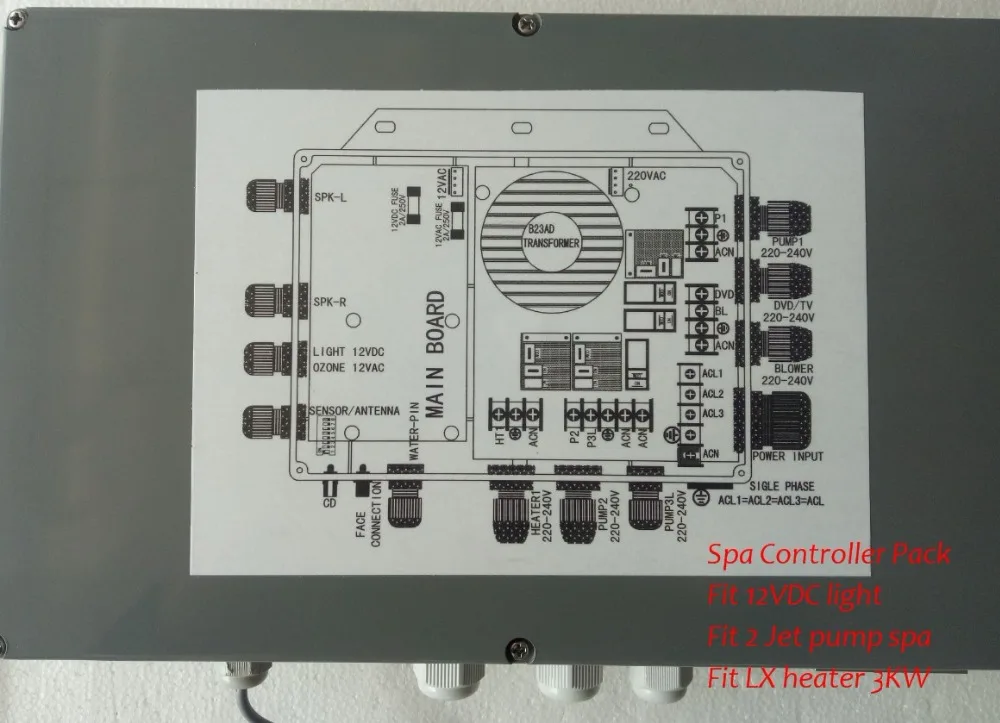 Горячая ванна набор для спа блок управления Замена подходит Jazzi Escape spa, спа Передняя запасная часть хорошо джакузи